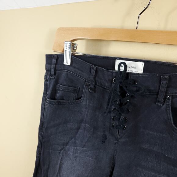 McGuire Isabeli Mid-Rise Lace-Up Skinny Jeans Size 27 - Picture 5 of 12